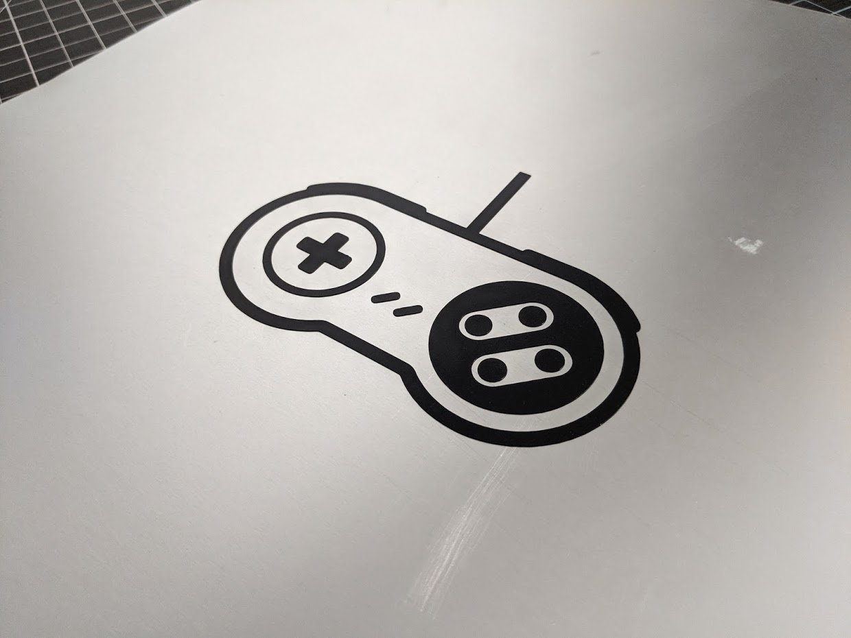 SNES vinyl decal controller