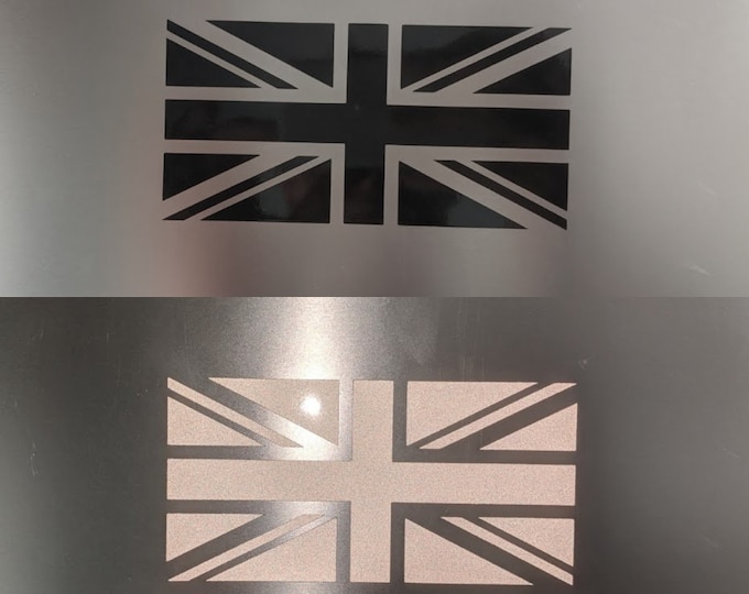 UK Reflective flag vinyl decal sticker