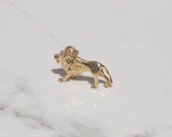 Encanto de león vintage 14k