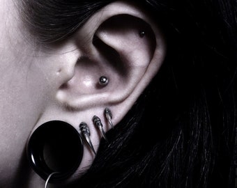 Bird Claw Earrings ‘Morrigan Studs&#39; Crow, Sterling Silver, Dark, Gothic, Witchy, Pagan, Occult Jewelry
