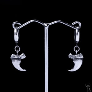 Cat Claw Earrings ‘Felis Minor&#39; Sterling Silver, Gothic, Witchy, Pagan, Occult Jewelry