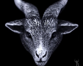 Goat Ring ‘Horned One’ Sterling Silver, Gothic, Witchy, Pagan, Satanic, Occult Jewelry