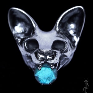 Cat Ring &#39;Bastet&#39; Sterling Silver, Dark, Gothic, Witchy, Pagan, Occult Jewelry
