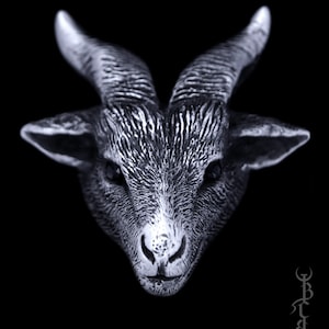 Goat Ring ‘Horned One’ Sterling Silver, Gothic, Witchy, Pagan, Satanic, Occult Jewelry
