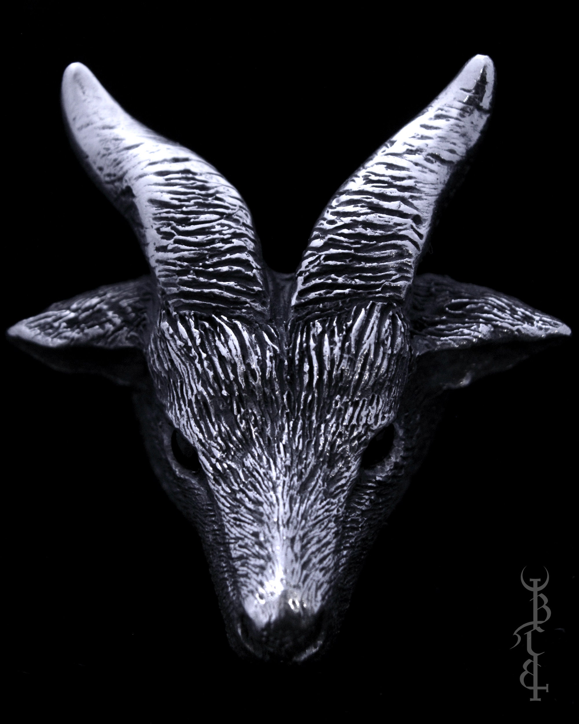 Goat Ring 'horned One' Textured Statement Ring - Etsy