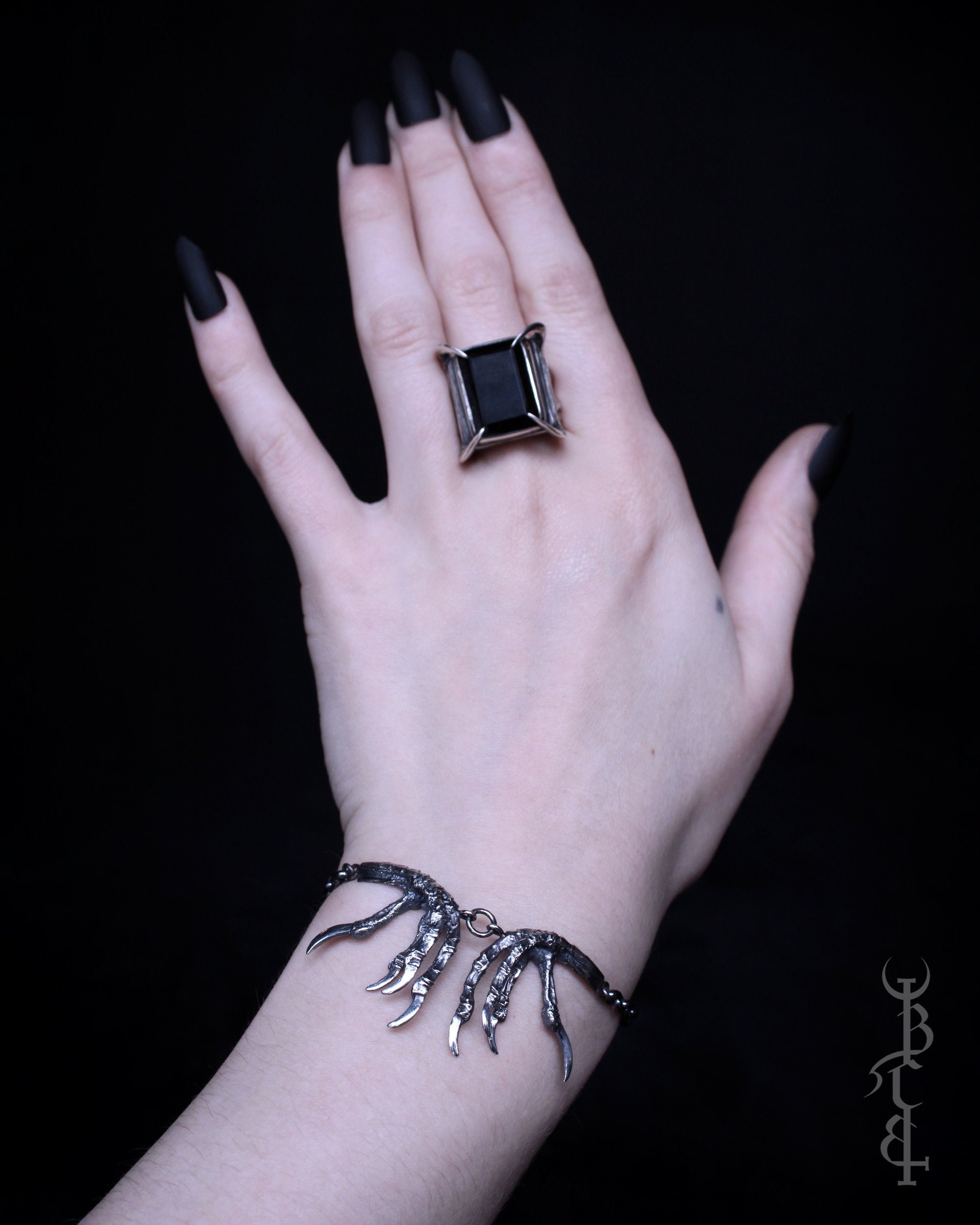 Bird Feet Bracelet lilith Sterling Silver Dark Gothic Witchy Pagan Occult Jewelry Etsy Canada