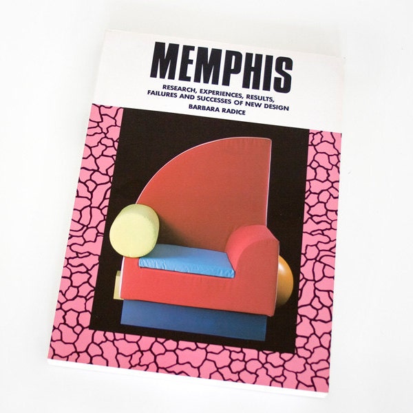 vintage Memphis Milano book by Barbara Radice, Memphis, research, experiences, results, failures and succes of new design