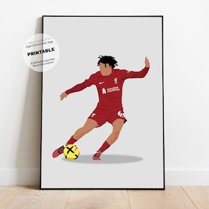 Trent Alexander-Arnold,  Liverpool, Digital Instant Download Print, Football, Soccer, Football Wall Decor, Vector Poster