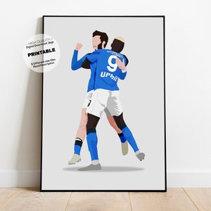 Osimhen, Kvaratskhelia , Napoli, Digital Poster, Digital Instant Download Print, Football, Soccer, Football Wall Decor, Vector Poster