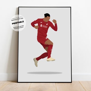 Virgil Van Dijk, Liverpool, Digital Instant Download Print, Football, Soccer, Football Wall Decor, Vector Poster