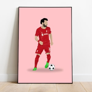 Mohammed Salah, Liverpool, Digital Instant Download Print, Football, Soccer, Football Wall Decor, Vector Poster