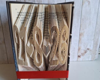 Harry Potter Wedding Date Book Fold: Handmade Book Lover Gift