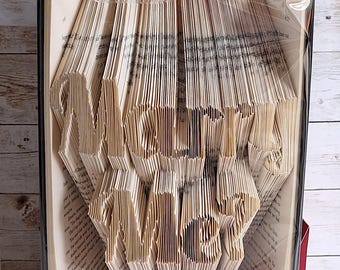 Marry Me Book Fold Art: Wedding Proposal Gift