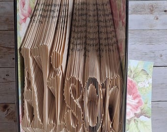 Personalized Book Folding Art: 6 Letter Name Gift
