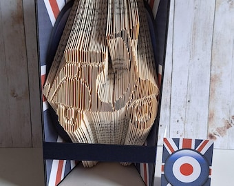 Fathers day gift for Vespa Scooter Fan Book Fold Art: Mod Gift, Dad Gift
