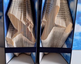 Spitfire & Hurricane Folded Book Art Bookends: Aviation Gift