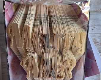 Marry Me Book Fold Art: Wedding Proposal Gift, Book Lover Marriage Proposal Marry Me ?