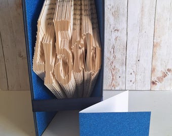 45th Wedding Anniversary, Sapphire Anniversary,45th Birthday,Anniversary,Birthday Gift. Book lover gift,Book Fold