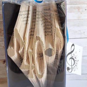 40th Birthday Book Art: Folded Music Celebration Gift, Black or Blue Book