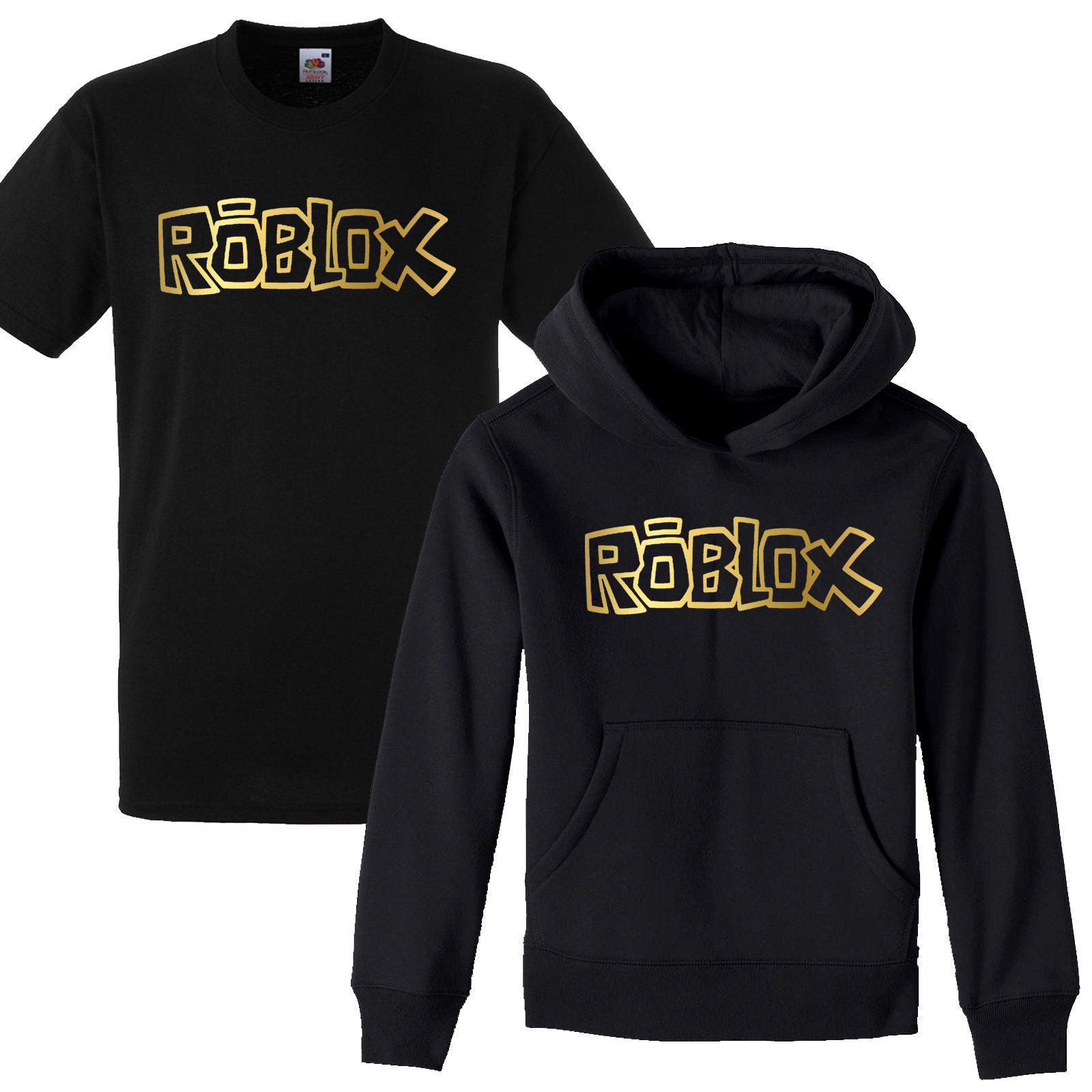 Kids Roblox Gaming Hoody T Shirt Boys Girls Tee Hoodie Etsy - hoodie roblox white t shirt