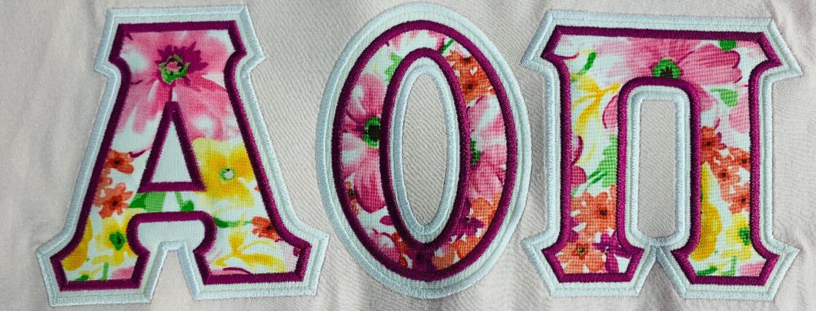 ΑΟΠ Size Large Alpha Omicron Pi Greek Stitched Letter | Etsy