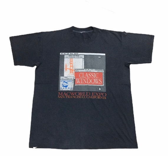 Vintage 90s Macworld apple T shirt