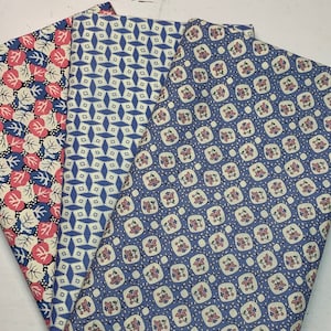 3 Yard Quilt Judie Rothermel 30s fabric bundle by Marcus Brothers vintage blue hand-curated coordinated fabric use for 3 yard quilt pattern