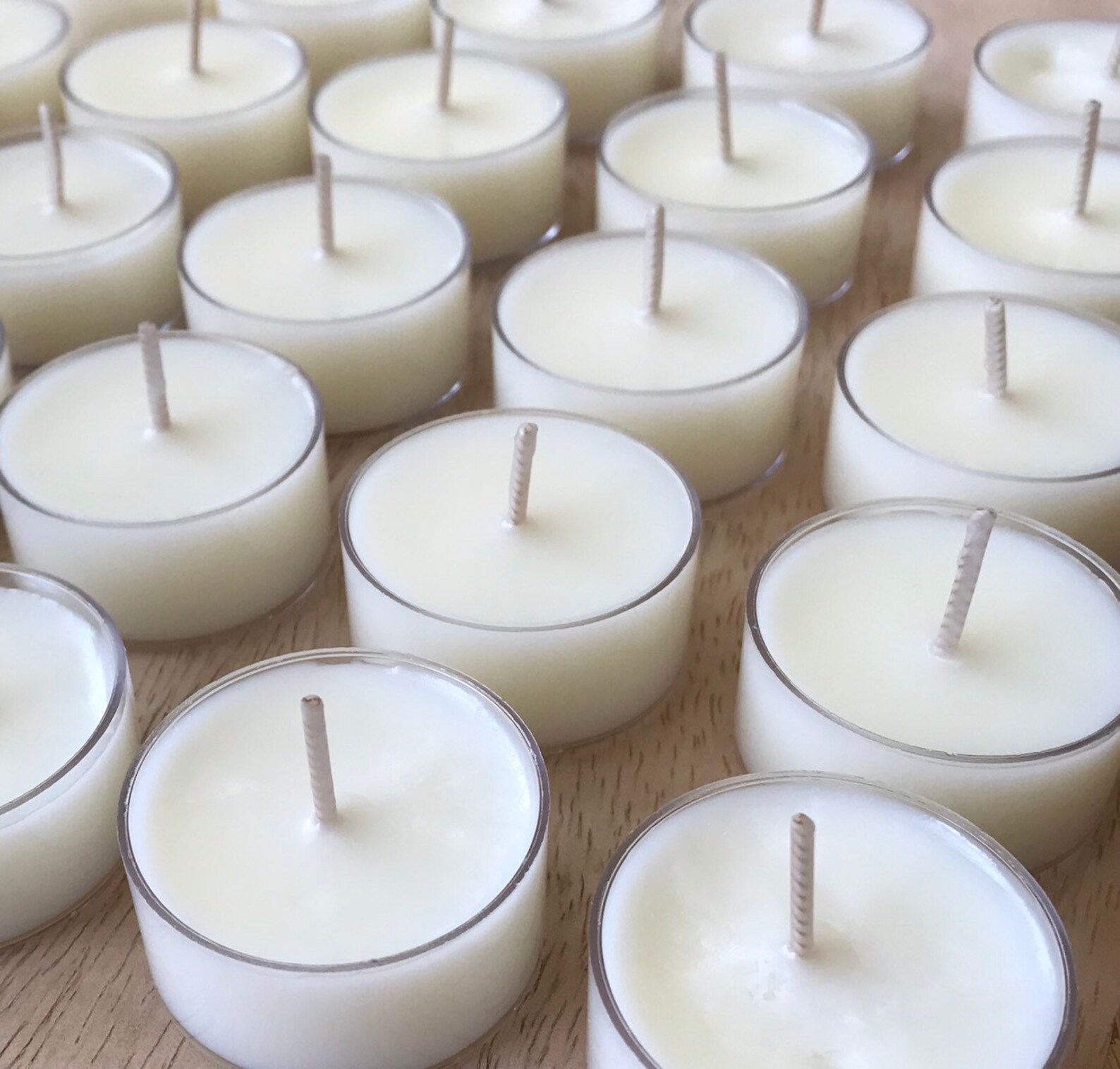 10pk Soy Tealight Candles Natural Unscented Artisan Pure Etsy