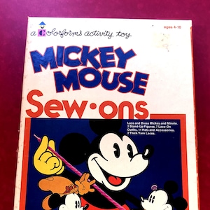 1970s  Mickey Mouse and Minnie Mouse Sew-Ons