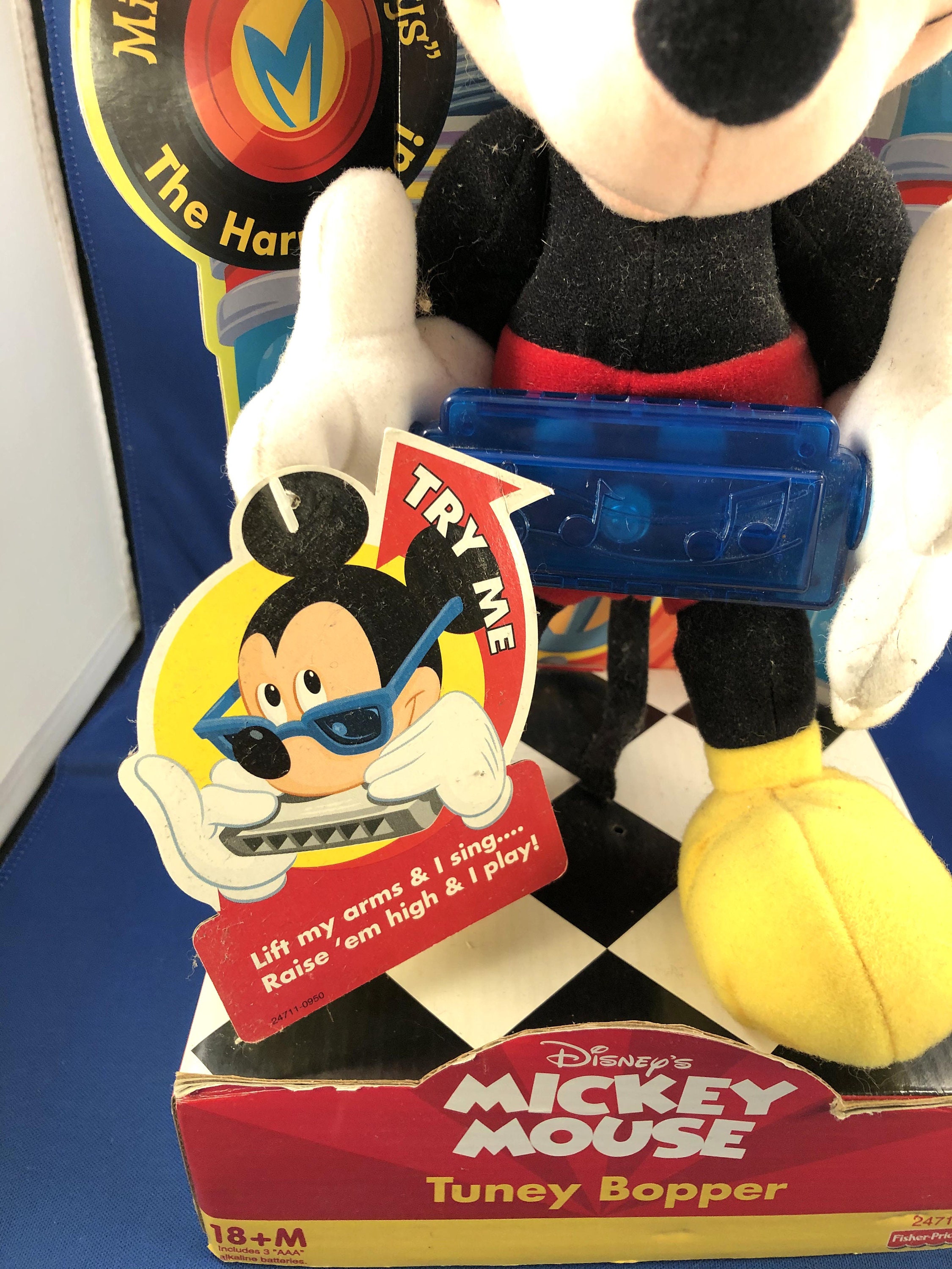 1999年　ミッキー ミニー　ぬいぐるみ　Tuney Bopper 1999 Mickey Mouse Tuney Bopper Doll - Etsy
