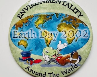 Jiminy Cricket Environmentality Button from 2002