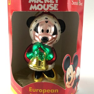 2000 Minnie Mouse European Style Glass Ornament