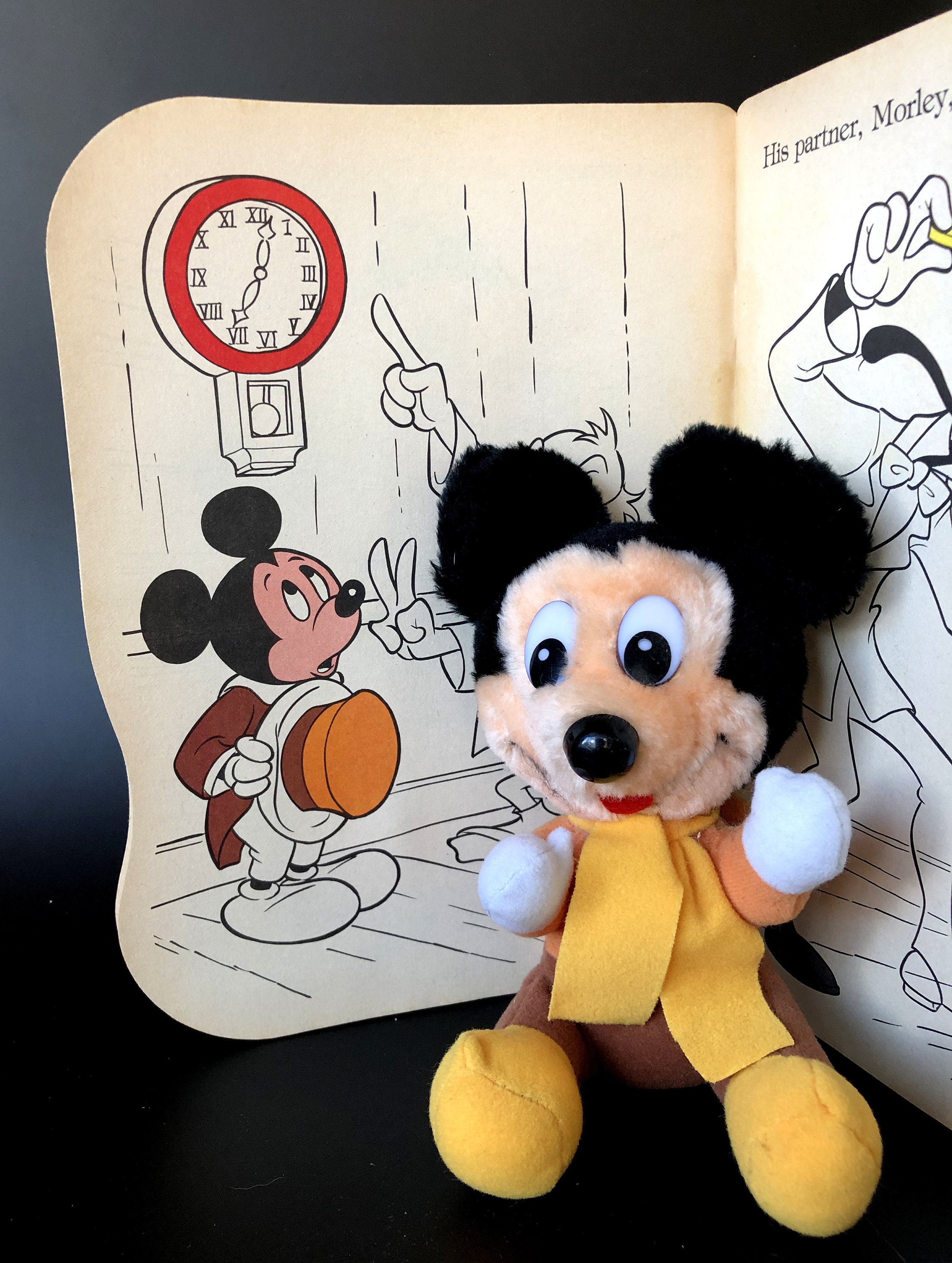 1983 Mickey Mouse as Bob Cratchit Plush and Mickey s Christmas Carol Book Etsy UK