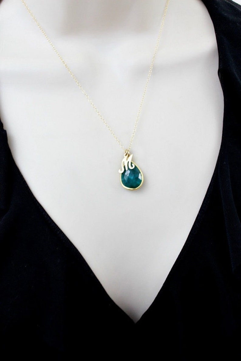 October Birthstone October Birthday Gift Birthstone Jewelry Crystal Necklace Opal Aqua Chalcedony Prehnite Sterling Silver Necklace