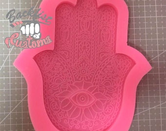 4 Cavities Hand of Fatima Silicone Mold Nonstick /& BPA Free Hamsa Silicone Soap Molds