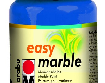 Azure Blue || MARABU Easy MARBLE PAINT