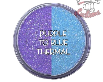 THERMAL PURPLE to BLUE || Heat Activated Glitter changes from Purple to Blue