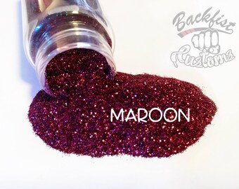MAROON || Opaque Fine Glitter, Solvent Resistant
