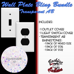 Wall Plate Bling Bundle Transparent AB image 1