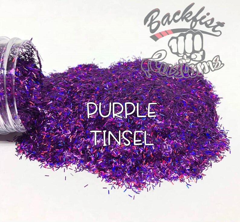 PURPLE TINSEL Tinsel Glitter Solvent Resistant Etsy