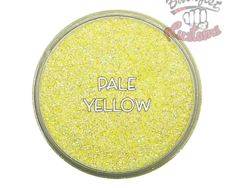 PALE YELLOW || Transparent Fine Glitter, Solvent Resistant