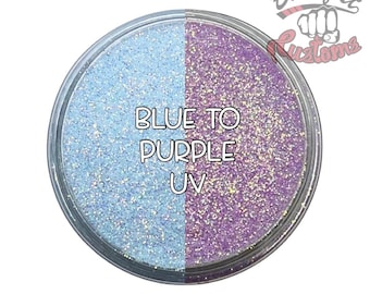 UV BLUE to PURPLE || Solar Activated Glitter changes from Blue to Purple