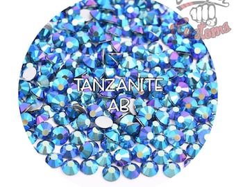 Glass Rhinestones || Tanzanite AB || Flat Back Non-Hotfix