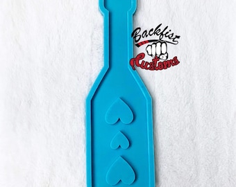 CUSTOM Long  VALENTINE PADDLE With Hearts Mold 13in x 3.5in  || makes 1/4in thick paddle