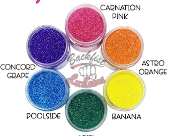 Bright Rainbow Glitter Bundle ||  6  - 1oz Glitters