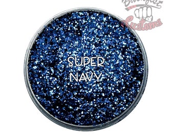 SUPER NAVY || Opaque Chunky Glitter, Solvent Resistant