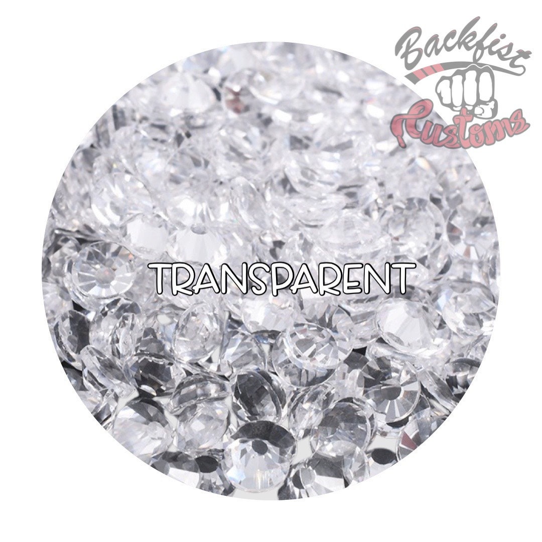 Transparent Jelly Rhinestones 1000 per Bag 5MM, 4MM, 3MM Sizes Non-hotfix  Flatback Faceted Resin AB Rhinestone SS20, SS16, SS12 Clear 