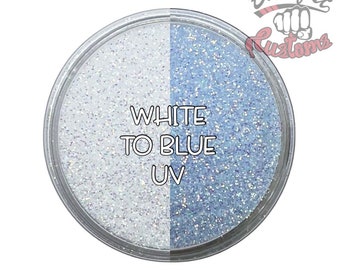 UV WHITE to BLUE || Solar Activated Glitter changes from White to Blue