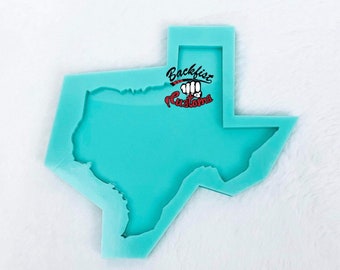 CUSTOM TEXAS State Coaster mold 4.75in x 4.75in