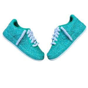 Any color | SOLID Color | Adult Glitter AF1 (Regular or Rope laces) White or Black base shoe